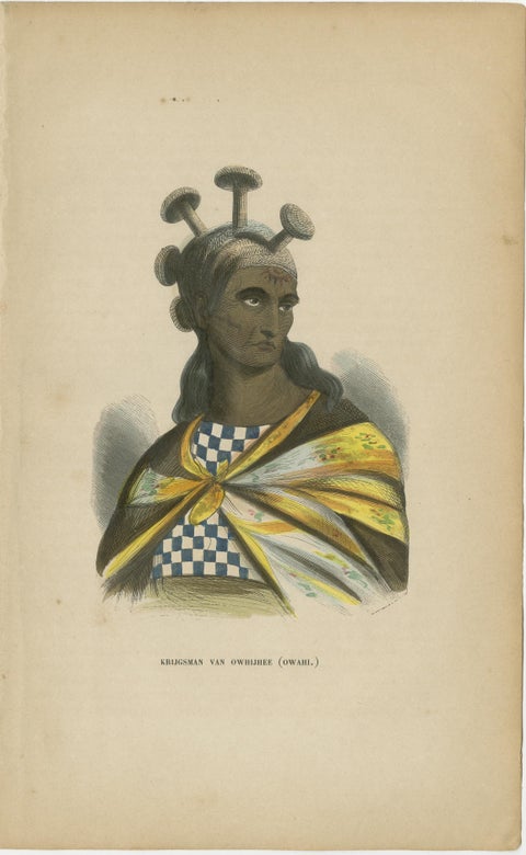 Antique Pacific Islanders & Polynesian Costume Prints, Set of 10, c.1852, view 8