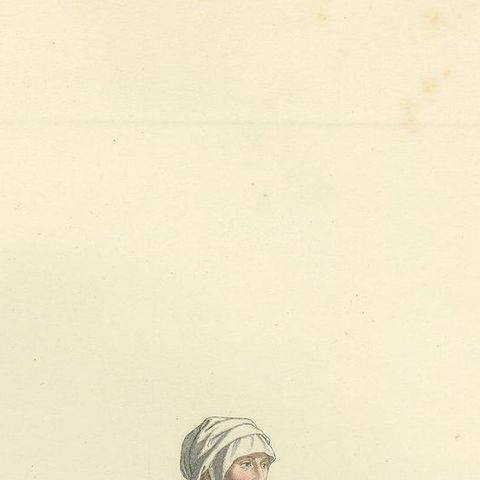 Antique Print of a Noblewoman from Milan, Italy by Bonnard, 1860, close-up 1