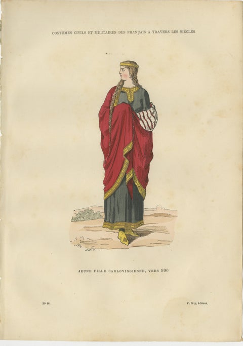 Gaulish to Carolingian Women’s Costume, French Historical Prints, 5-Plate Set, view 6