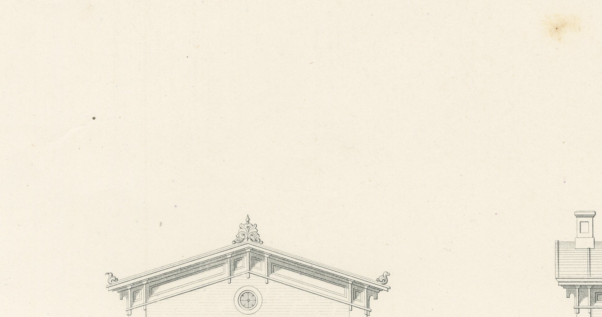 Village Railway Station, Waarden, Dutch Architecture Print, Leliman, 1865-1866, view 4
