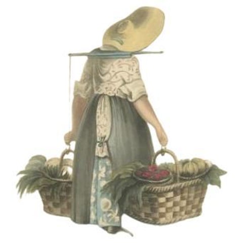 Decorative Antique Print of a Gardeners Wife of Rotterdam, the Netherlands, 1817, view 3