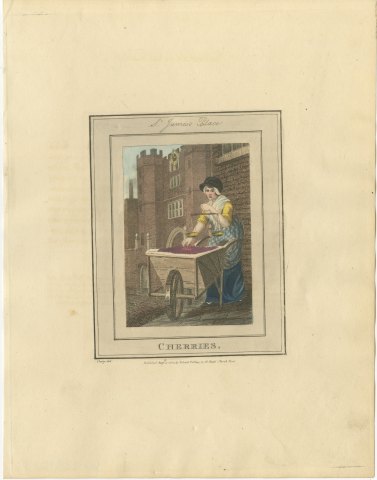 Cherries, St. James's Place, Cries of London, 1804, view 2
