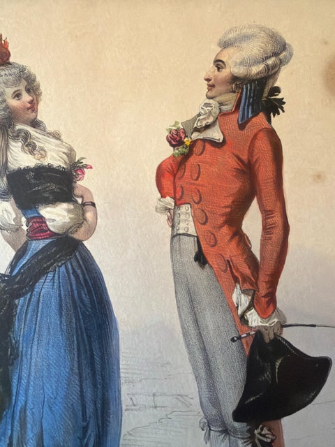 Louis XVI French Court Costume Lithograph, 1792, Published 1847, view 3