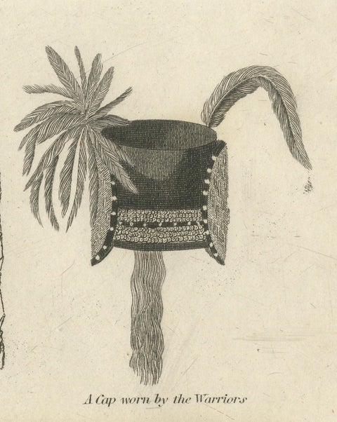 1801 Engraving of New Caledonian Implements and Attire, close-up 3