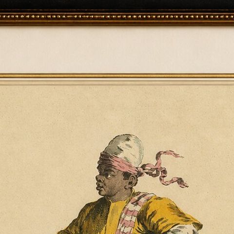 Habit of a Moorish Slave, North African Costume Engraving, 1749, close-up 6