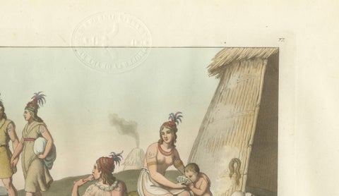 Indigenous People of Formosa (Taiwan), Ferrario Costume Print, c.1815, close-up 4