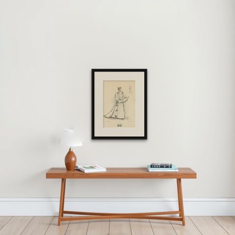 Opulent Fashions of the Victorian Era: Lithograph by L. Michau and M. de Solar, shown framed on a wall