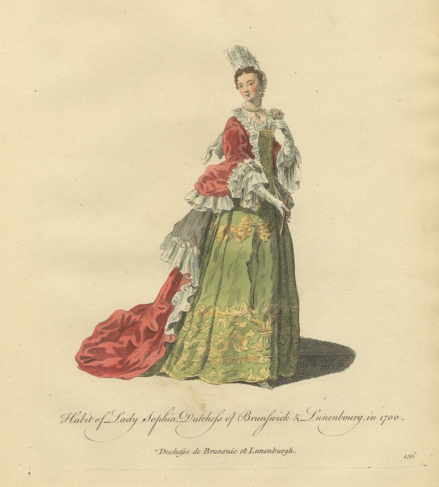 Sophia, Duchess of Brunswick and Lunenburg in Court Dress of 1700, 1757