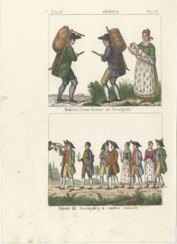 Mountain People of the Riesengebirge and a Wedding Procession, 1842, view 2