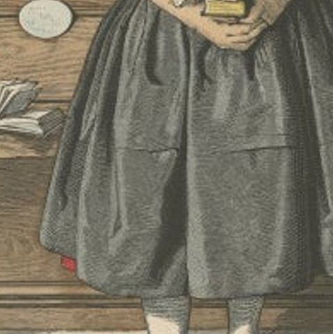 Antique Costume Print of a Peasant Girl from Spreewald in Germany, c.1880, close-up 2