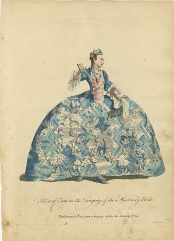 Zara in Congreve's The Mourning Bride, Georgian Stage Costume, Jefferys, 1757, view 2