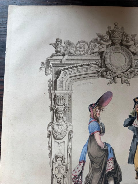 French Directoire Period Costume Lithograph, 1794, Published 1847, view 5