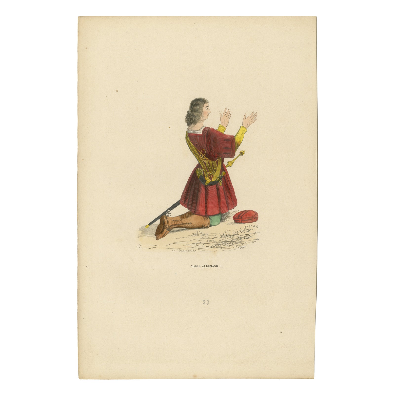 The Noble's Plea: A German Aristocrat in Supplication, 1847