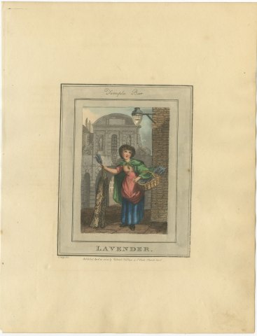 Lavender Seller at Temple Bar, Cries of London, 1804, view 2