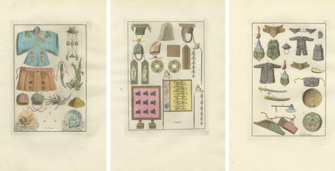 Set of Three Antique East Asian Costume & Arms Plates, Ferrario, 1815, view 10
