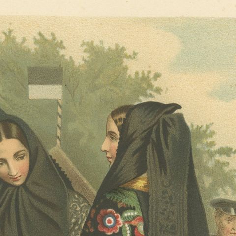 Annaberg Traditional Costume, Dannstedt, Province of Saxony, c.1875, close-up 6