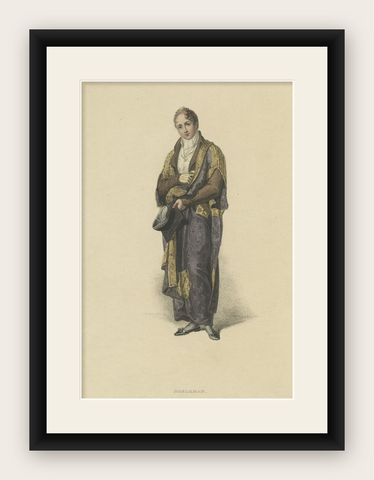 Hand-Colored Portrait of a Nobleman, Lord Belgrave, 1813, shown framed
