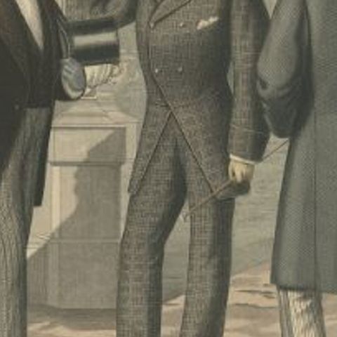 Antique Print of Fashion in April 1877 by Klemm & Weiss, circa 1900, close-up 2