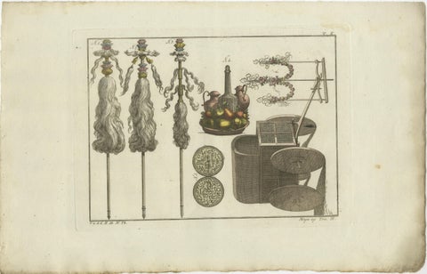 Set of 3 Antique Prints of Turkish Costumes & Utensils in the Middle Ages, 1810, view 4