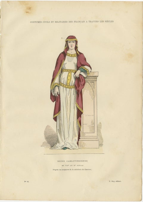 Gaulish to Carolingian Women’s Costume, French Historical Prints, 5-Plate Set, view 4