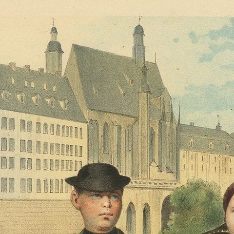 19th Century Costumes of Altenburg, Kretschmer, Chromolithograph on Paper, 1870, close-up 1