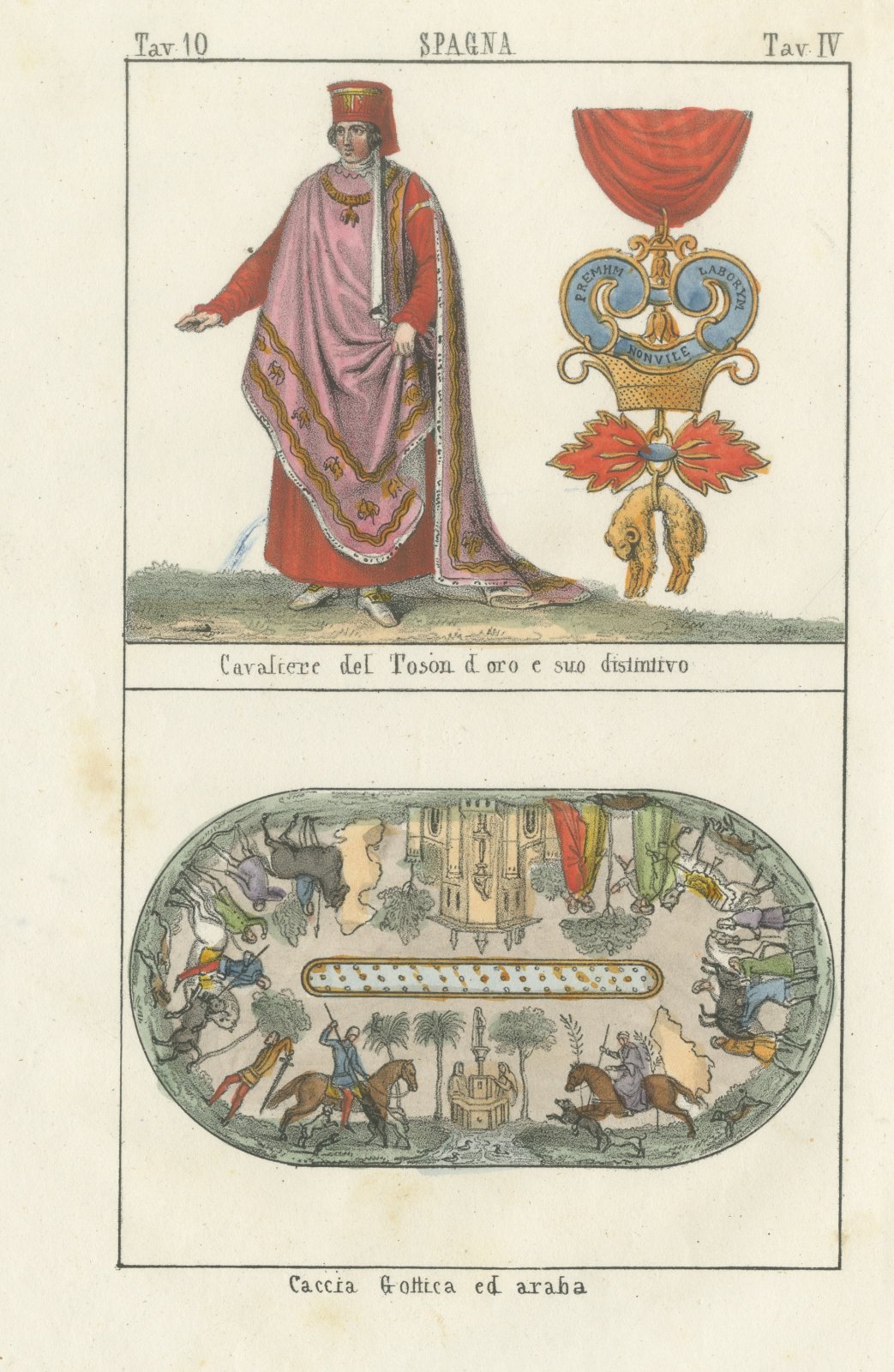 Knight of the Golden Fleece and a Gothic and Arab Hunt, Spain, 1842