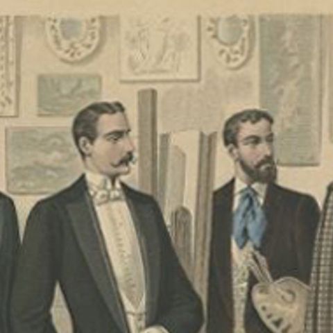 Antique Print of Fashion in December 1892 by Klemm & Weiss, circa 1900, close-up 1