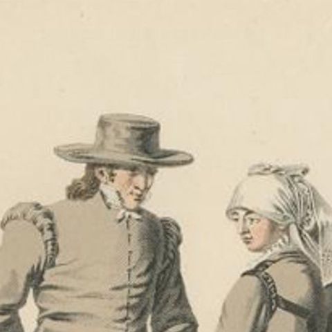 Antique Costume Print of Willands Härad in Sweden, c.1864, close-up 1