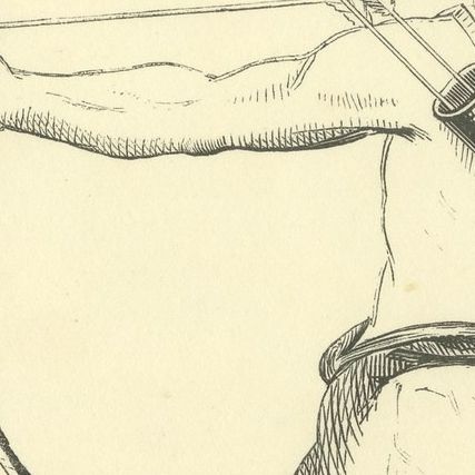 Mangowien Warrior, Antique Wahlen Costume Print, 1843-1844, close-up 3