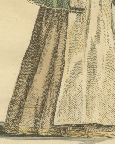 Matron of Meissen in Green Cape and White Apron, Costume of 1577, Jefferys 1757, close-up 3