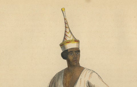 Traditional Siamese Attire: A 19th Century Ethnographic Portrait from Thailand, close-up 3