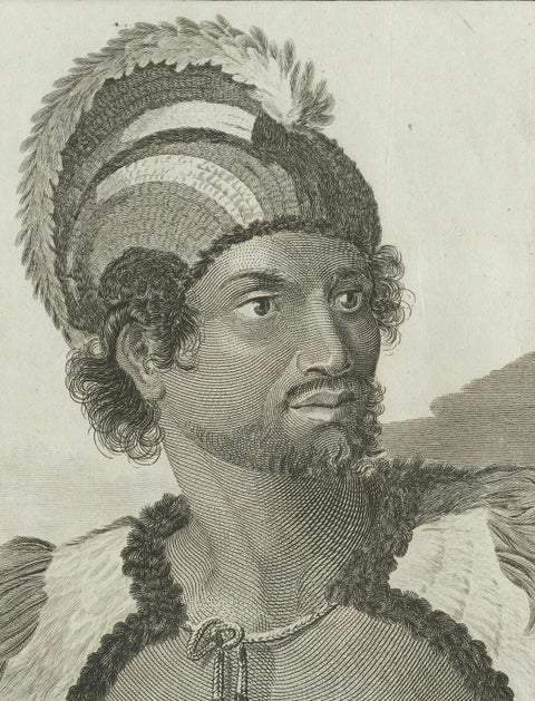Regalia of the Sandwich Islands: Portraits in Traditional Attire, 1790, close-up 4