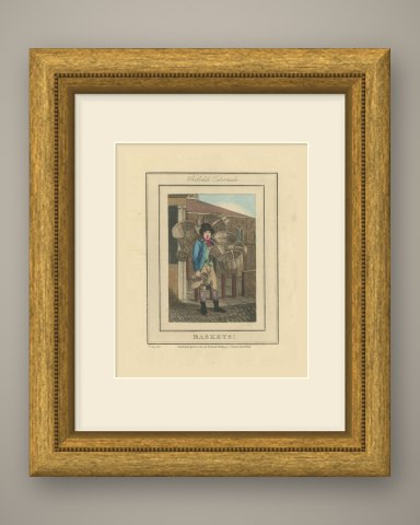 Baskets, Whitfield's Tabernacle, Cries of London, 1804, shown framed
