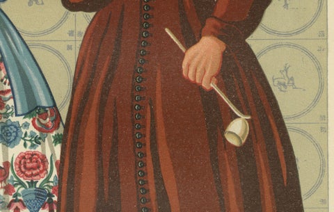 Frisian Costumes of Makkum in The Netherlands with Lace Cap and Redingote, 1932, close-up 3
