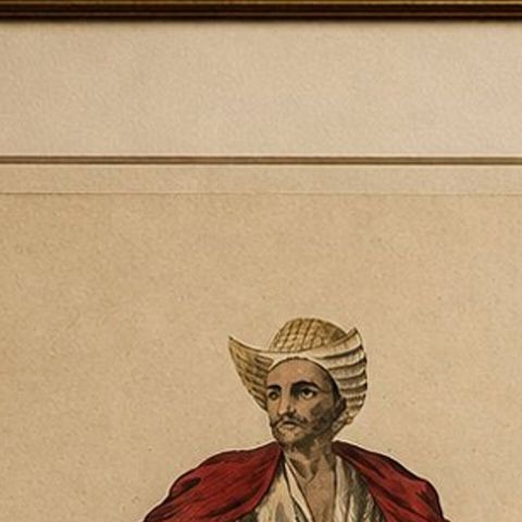 Habit of a Dervish of India, 1700, Hand-Colored Costume Engraving, close-up 6