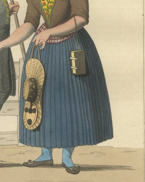 Mennonites of Kampereiland on the Way to Meeting, Dutch Costume, circa 1820, close-up 3