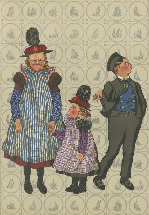 Charming Sunday Dress of Huizen Children, Late 19th-Century Dutch Costume, close-up 6