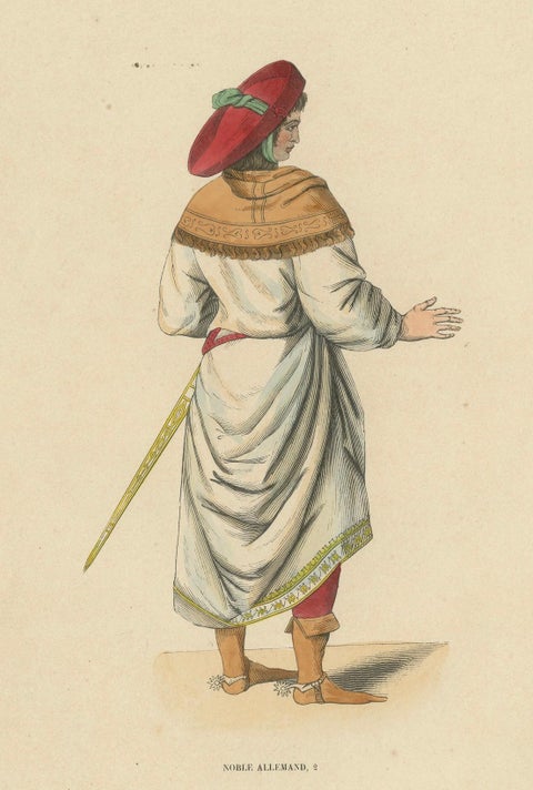 German Nobleman of the Middle Ages: Elegance in Profile, 1847, close-up 3