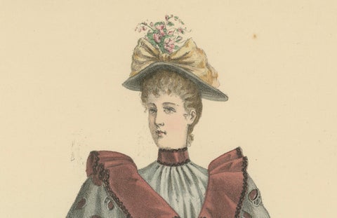 Victorian Fashion Statements: Litho by Michau for the Exposition Universelle, close-up 3