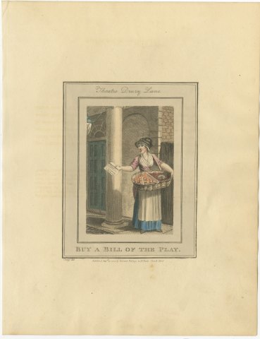 Buy a Bill of the Play, Theatre Drury Lane, Cries of London, 1804, view 2