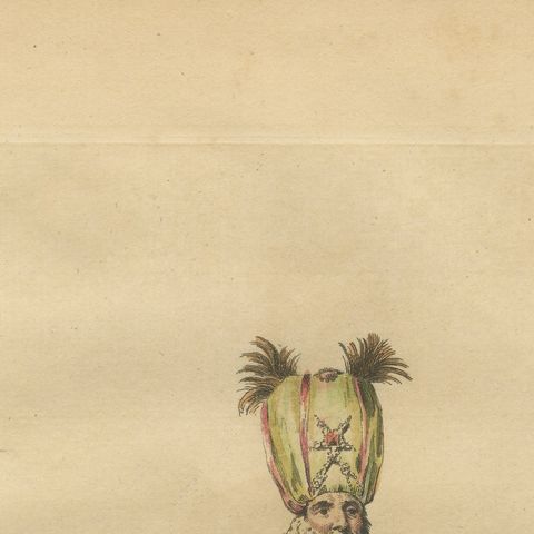 Ottoman Grand Vizier Costume Print, Hand-Colored Engraving, 1749, close-up 6