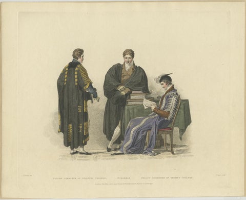 Old Print of Nobleman and Fellow-Commoners of Trinity and Emanuel College, 1815, view 2