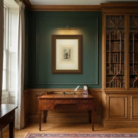 Old Clothes Man in Fitzroy Square, Cries of London, 1804, shown framed in a room