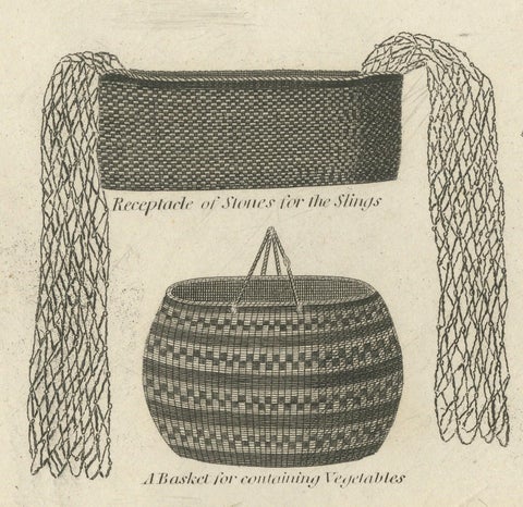1801 Engraving of New Caledonian Implements and Attire, close-up 4