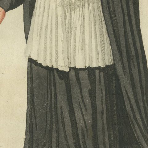 Cleric of the Order of Saint James in Spain in Ordinary Dress, 1791 Engraving, close-up 5