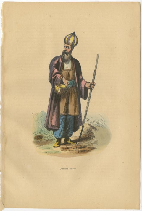 1844 Persian Cultural Figures: Engraved Prints of Traditional Attires, view 3