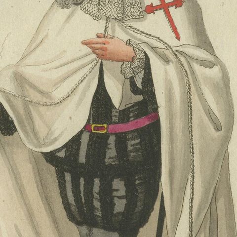 Knight of the Order of St. James in Spain - Historical Costume Engraving, 1791, close-up 5