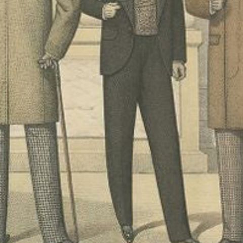 Original Antique Fashion Print, Published in May, 1898, close-up 2
