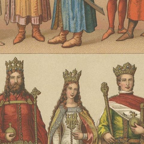 Antique Print of Polish Costumes Racinet, 'circa 1880', close-up 2