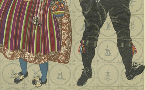 Radiant Festival Dress of South Beveland Couple, ca. 1780–1840, Published 1932, close-up 1